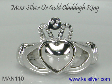 plain claddagh wedding ring for men
