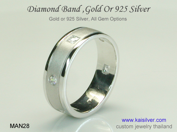 diamond wedding band for men white gold 