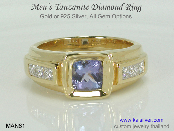 men's tanzanite wedding ring