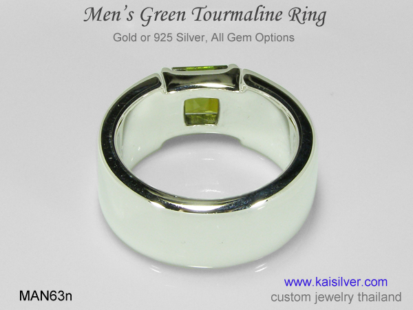 wedding ring for men square gem