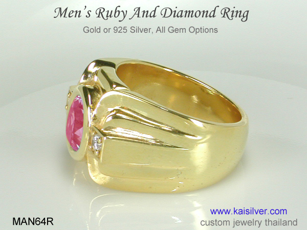 men's ruby wedding ring