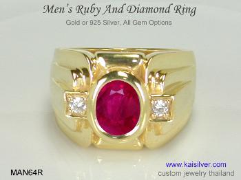 men's ruby wedding ring