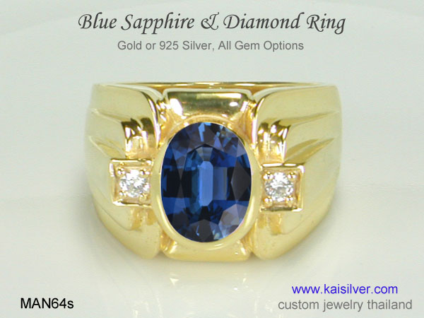 sapphire wedding ring with oval blue sapphire