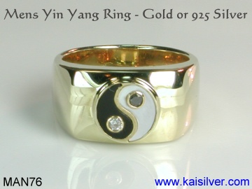 mens wedding ring yin yang